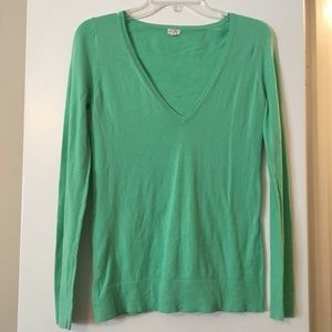 Green, long sleeve J. Crew shirt